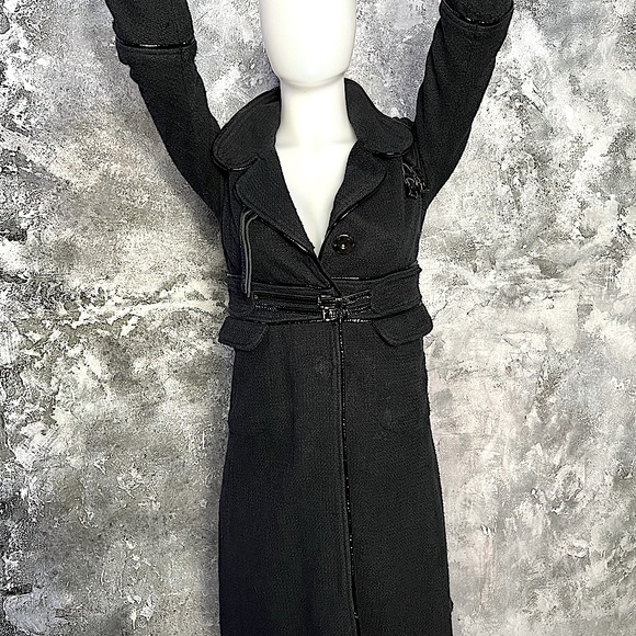 Nicholai by Nicky Hilton Equestrian lined over coat with faux leather buckles - Picture 3 of 16